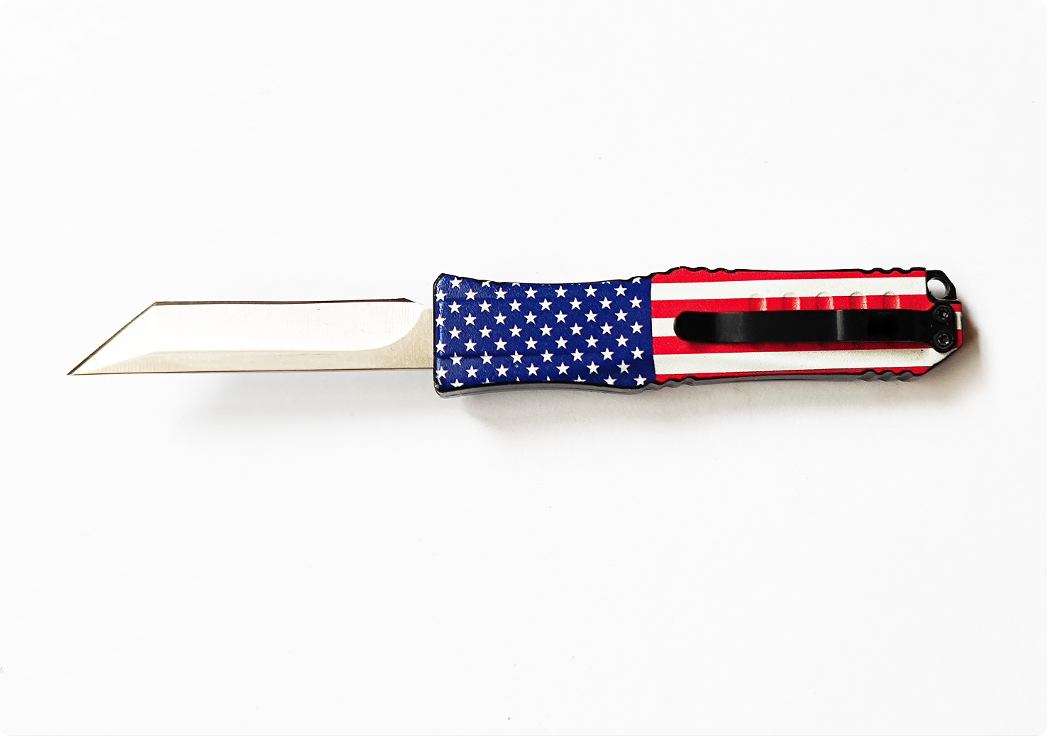 American Flag CNC Otf Auto Self Defense Aluminum Portable Outdoor Mini Folded Automatic Knife