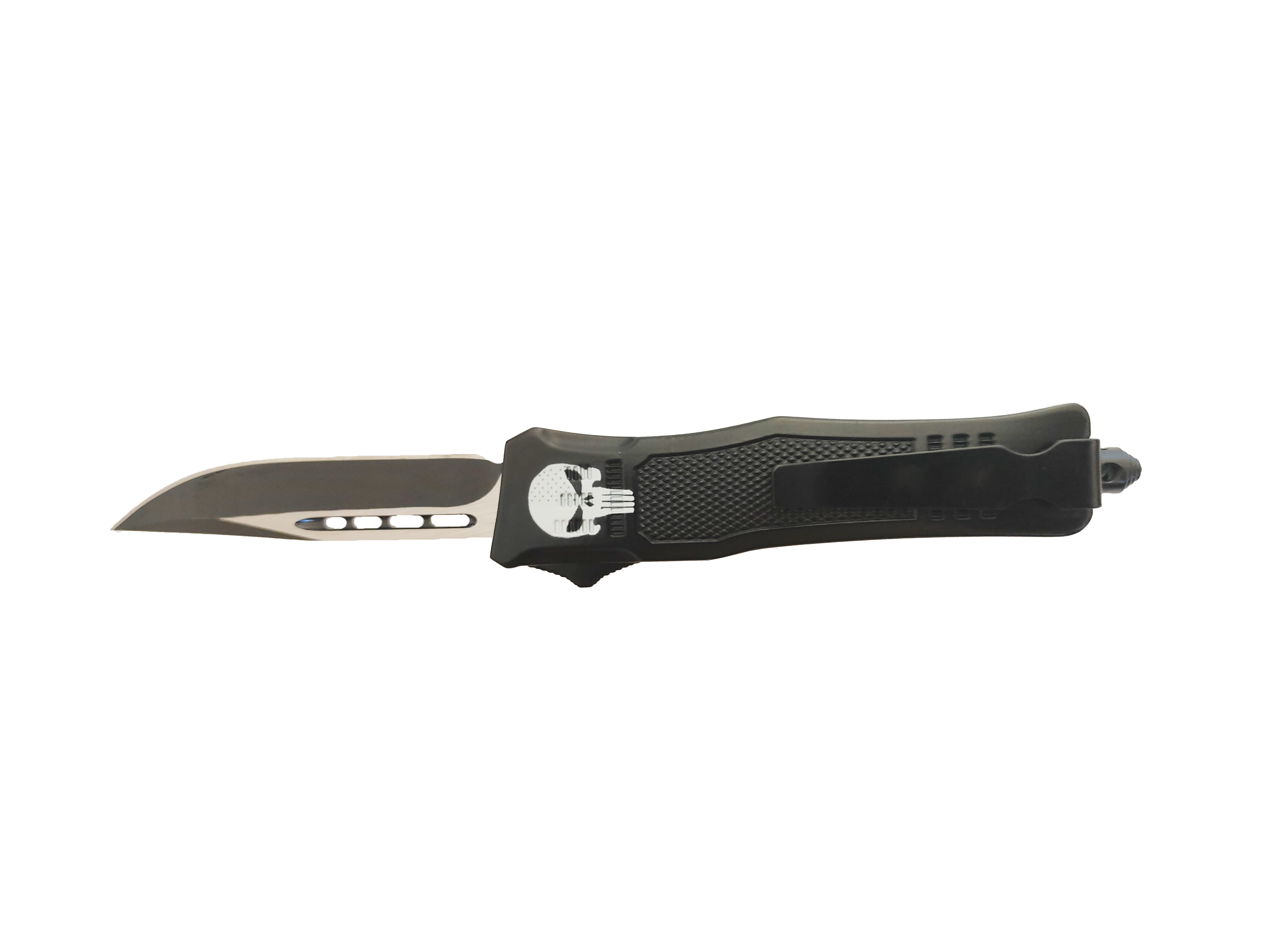 Portable Edc Skull Multifunctional Utility Foldable Automatic Jump Otf Switchblade Knife