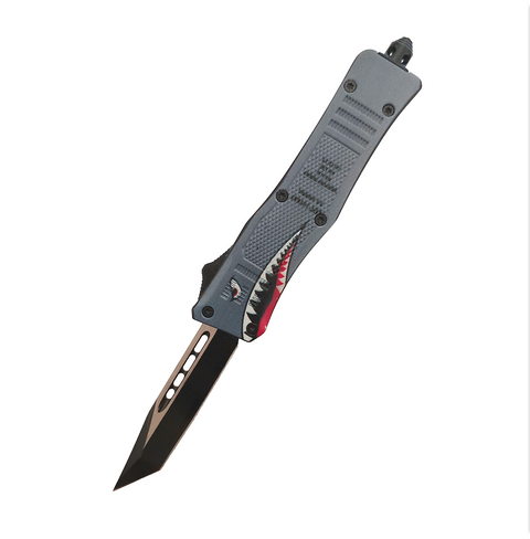 Creative Shark Style Zinc Alloy Handle Various Blade Styles Small Automatic Out The Front Otf Knife