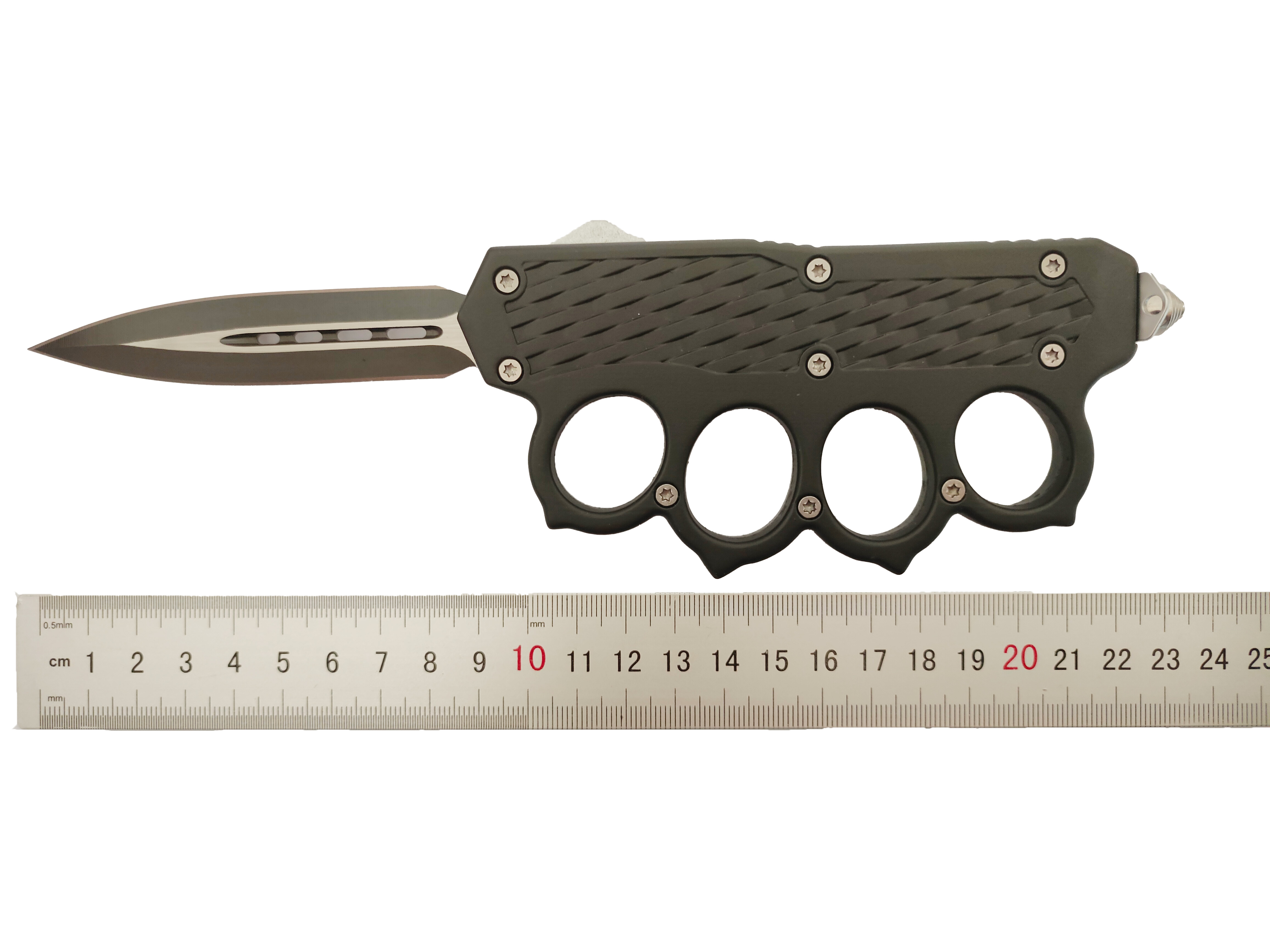 Hot Selling Wholesale Motorcycle Knife Automatic Tactical Kunckle Trench Otf-Auto Sliding Knife