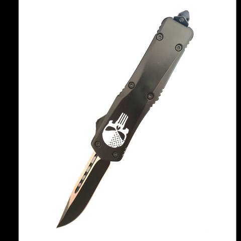 The Pinisher Skull EDC Emergency Wholesale Tactical Out The Front Straight Out Auto Otf Knife