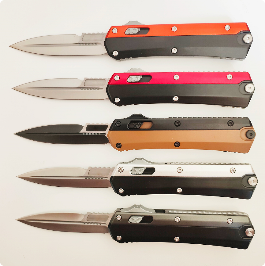 Microtech Glykon Bayonet Blade Complicated Switchblade Fast Deployment Front Otf Automatic Straight Out Knife