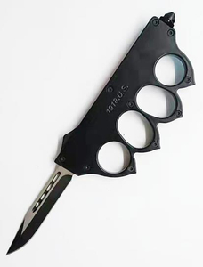 Zinc Aluminum Alloy Tactical Knife Trench Automatic Otf Knuckle Knife