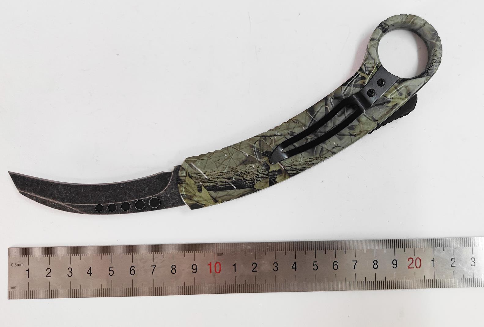 Outdoor Camping Blade Survival Dual Action Otf Karambit Automatic Knife