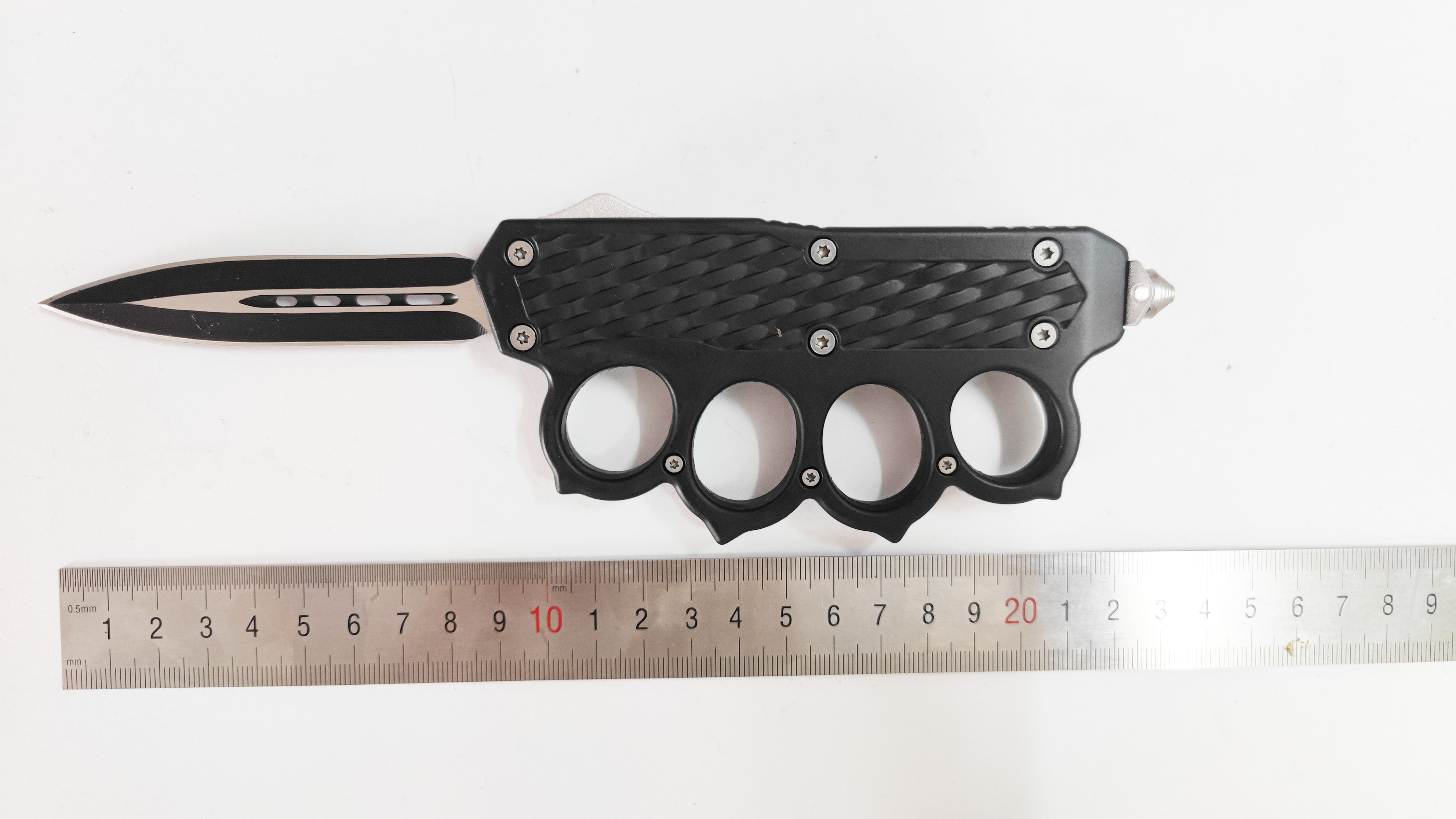 Hot Selling Wholesale Motorcycle Knife Automatic Tactical Kunckle Trench Otf-Auto Sliding Knife
