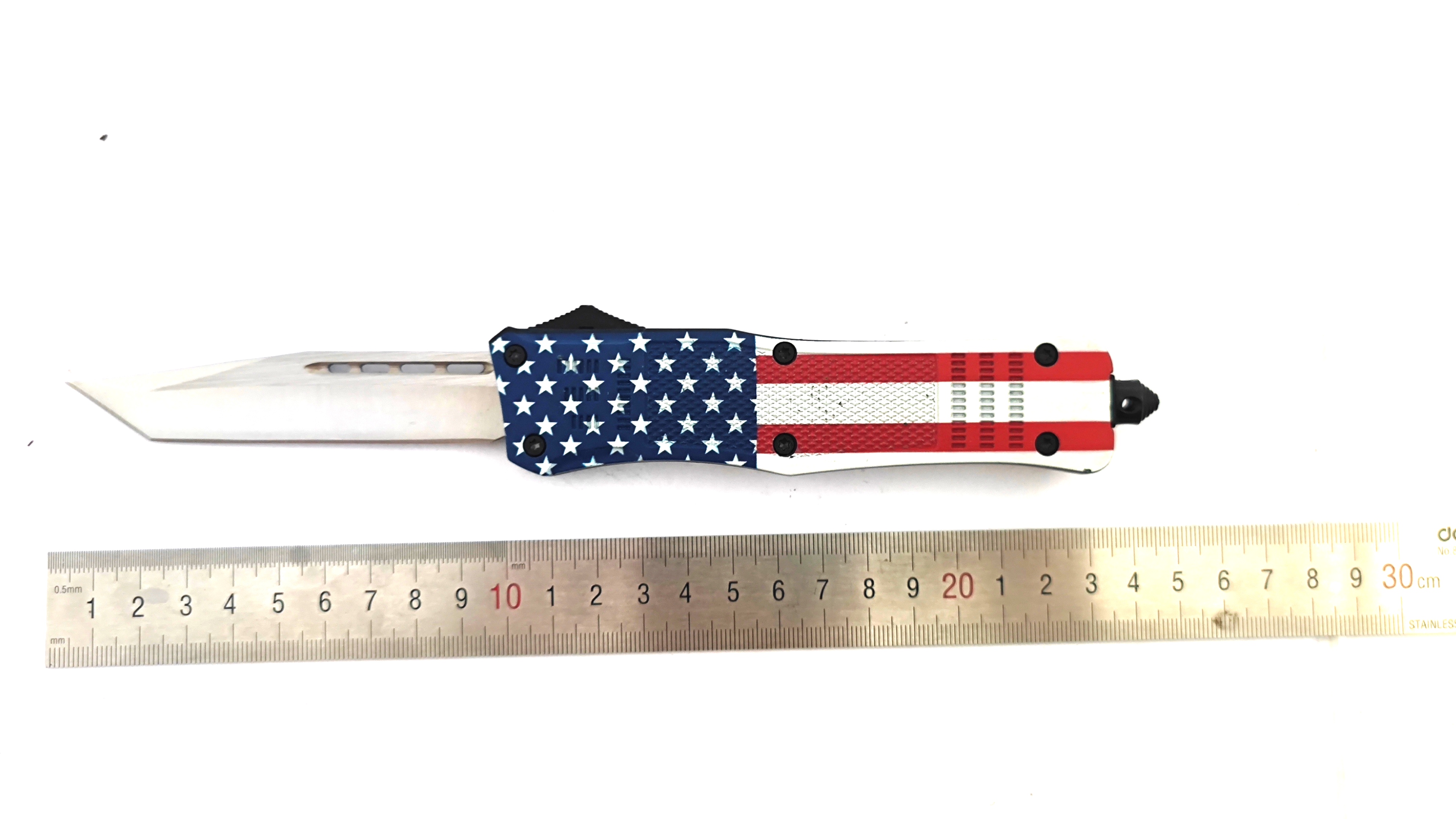 9.4 Inches Hunting Automatic Knife Large Sidekick Handle Otf Double Edge Knife