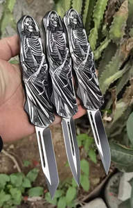 Trooper Auto Otf Ghost Handle D/a Multiple Blade Styles Sided Hunting Combat Tactical Automatic Knife