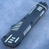 Large Sliding Dual Action Knife Serrated Edge Otf Automatic Knife