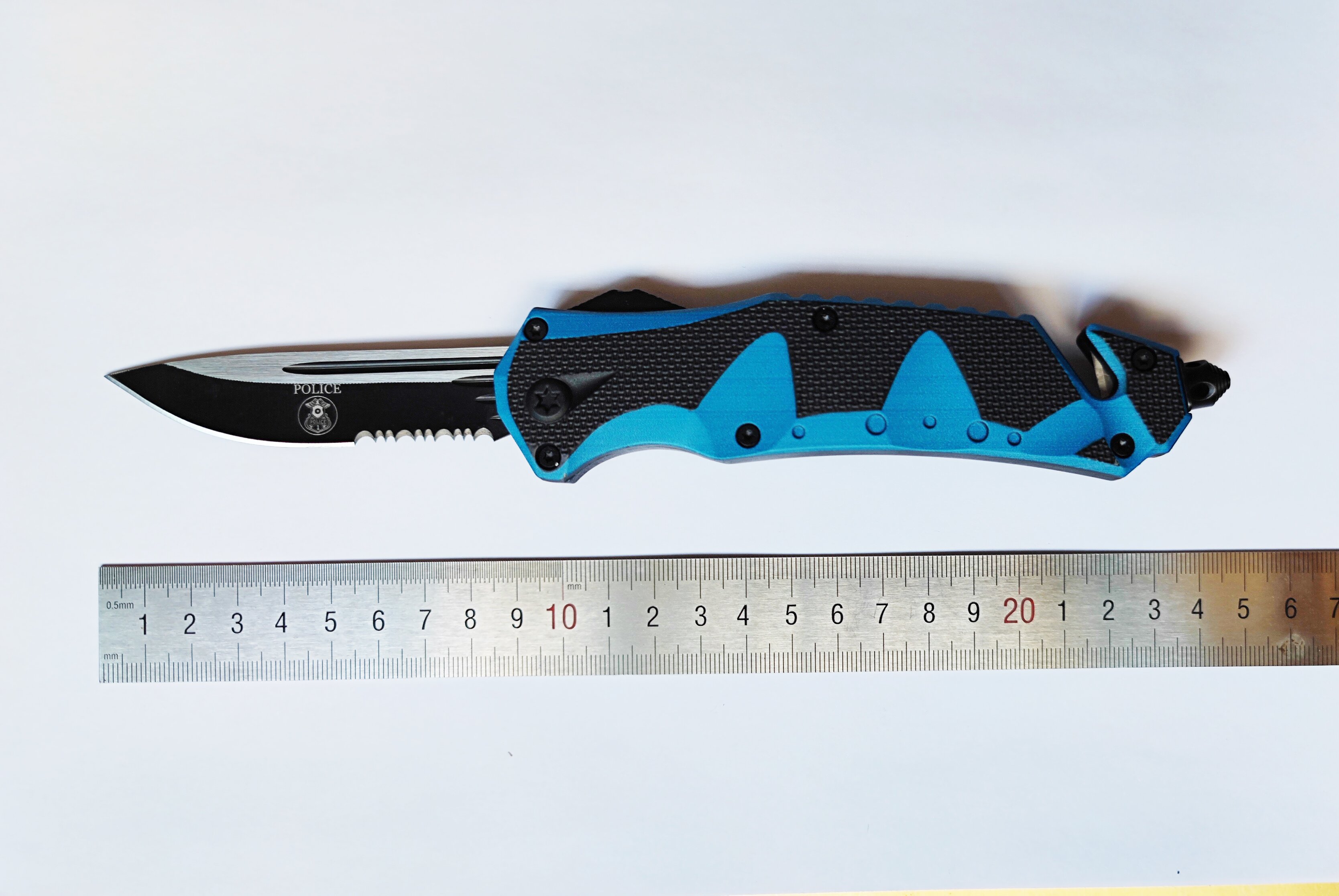 Serrated Edge Switchblades Automatic Knives Hunting Large Evader Rescue Otf Knife