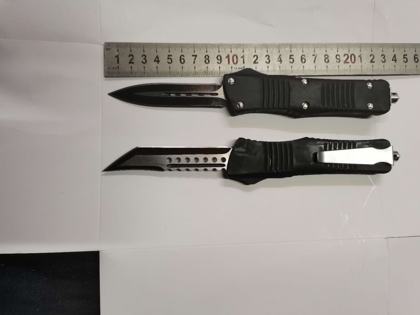 Microtech Troodon Dual Action Tanto Blade Foldable Clip Point Hunting Combat Automatic Knife