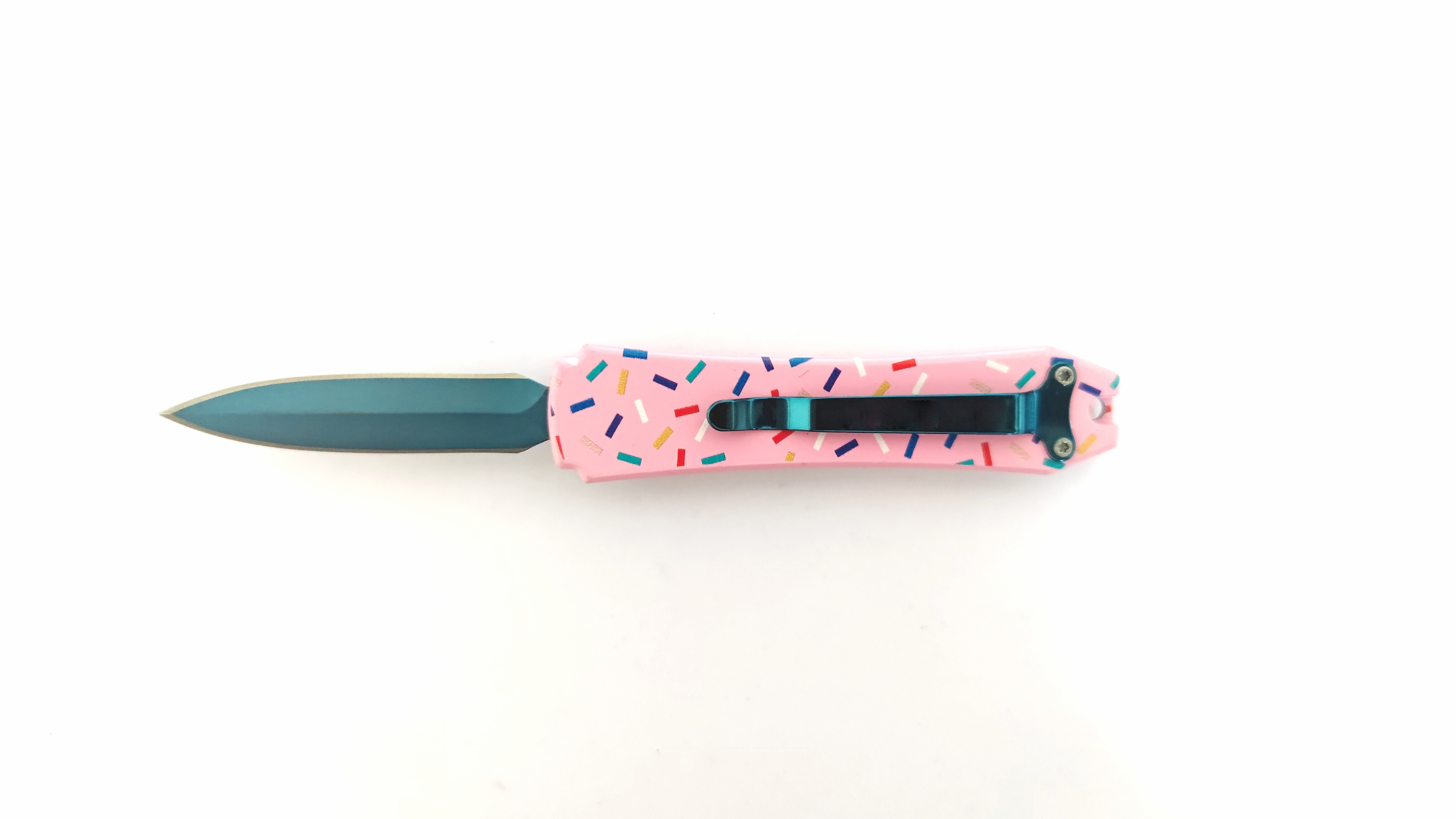 Factory Pocket Blue Colorful Mini Dessert Warrior Knife Donut Pink Blaster Automatic Otf Knife