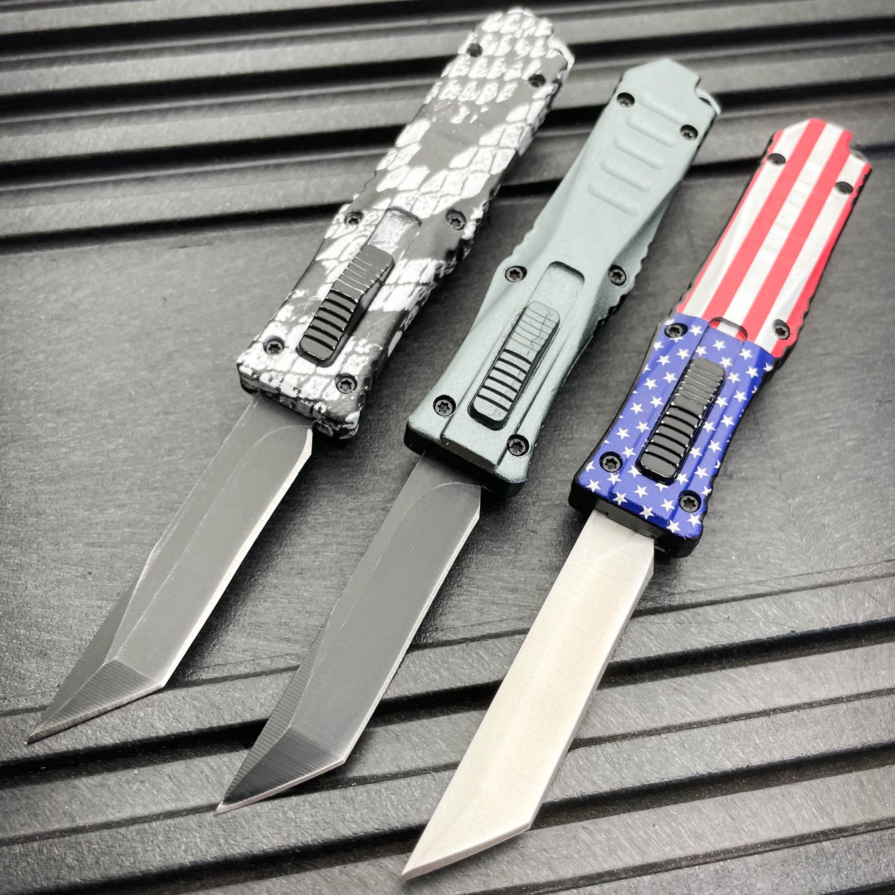 Aluminum Spring Assisted Mini Micro Angel Blade Otf CNC Telescoping Automatic Knife