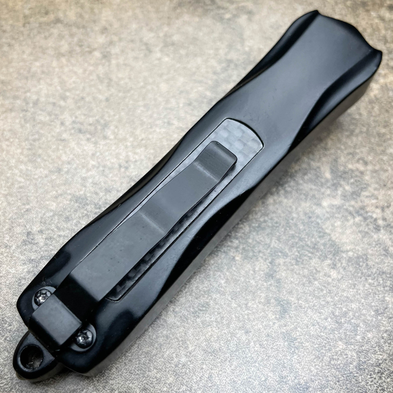 Sliding Knife Double Action Auto Otf Carbon Fiber Automatic Knife Switchblade Camping Knife Telescoping Knife