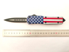 American Flag Folding Pocket Double Edge Knife Camping Hiking Outdoor Survival Automatic Otf Knife