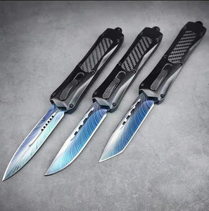 23cm Tactical Knives Outdoor Otf Automatic Hunting Camping Titanium Blade Hunting Defense Knife