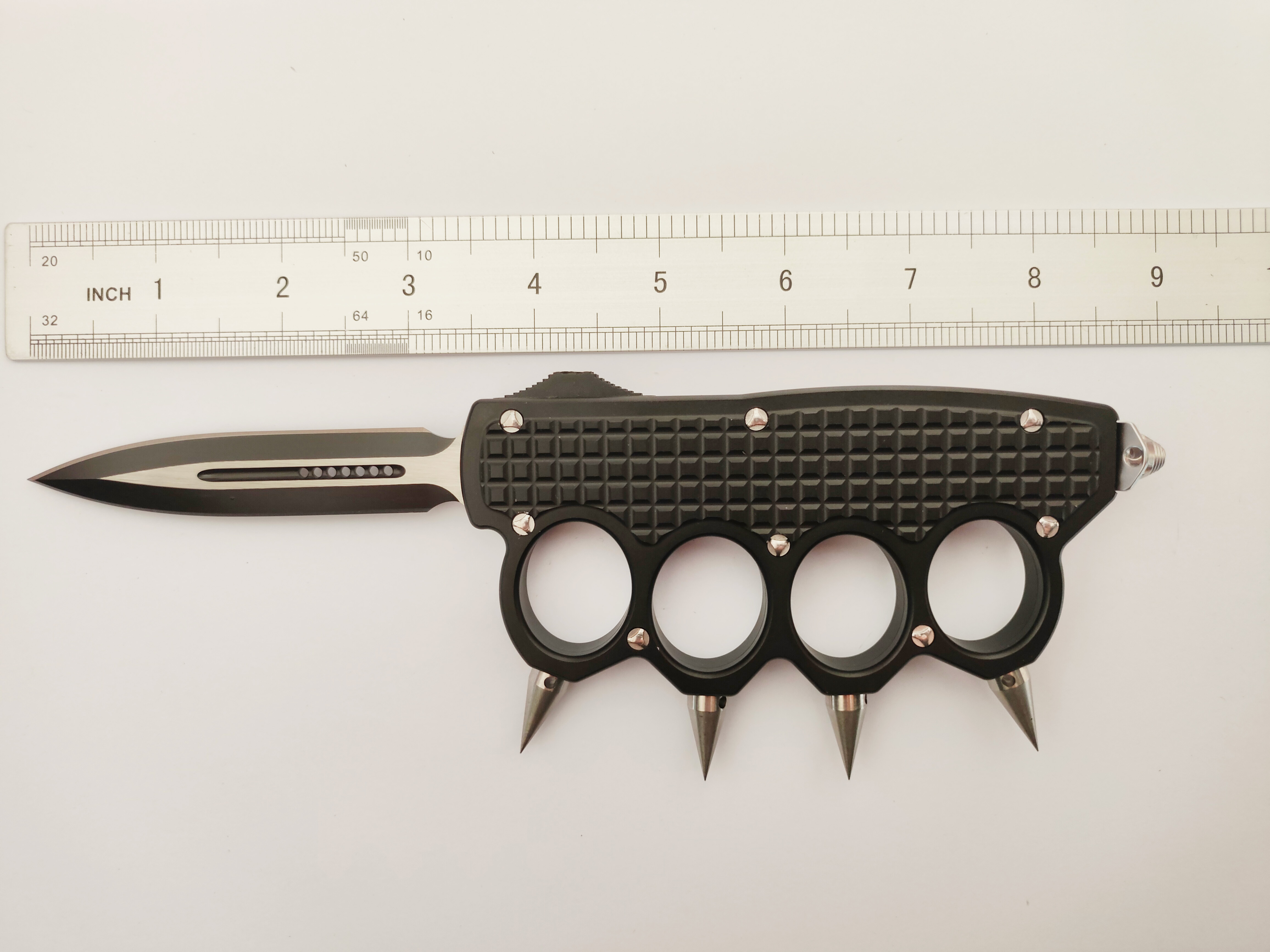 Large Auto Armed Force Tactical CNC Aluminum Chinese Knuckle Automatic Knife Switchblade Knives