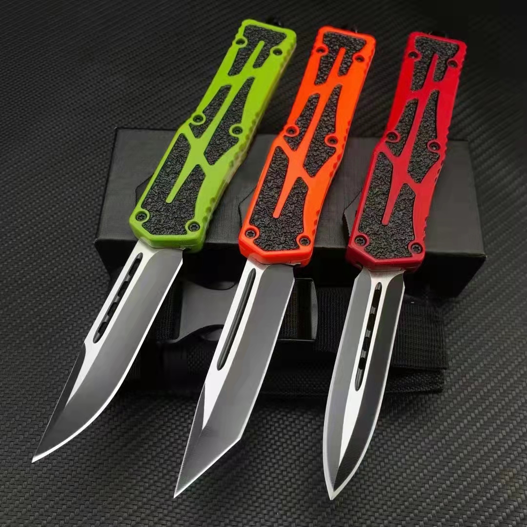 Automatic Sliding Switchblade Otf Sidekick Double Action Survival Tactical Combat Knife