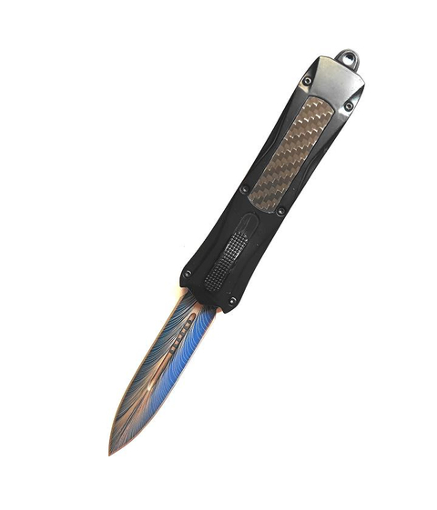 23cm Tactical Knives Outdoor Otf Automatic Hunting Camping Titanium Blade Hunting Defense Knife