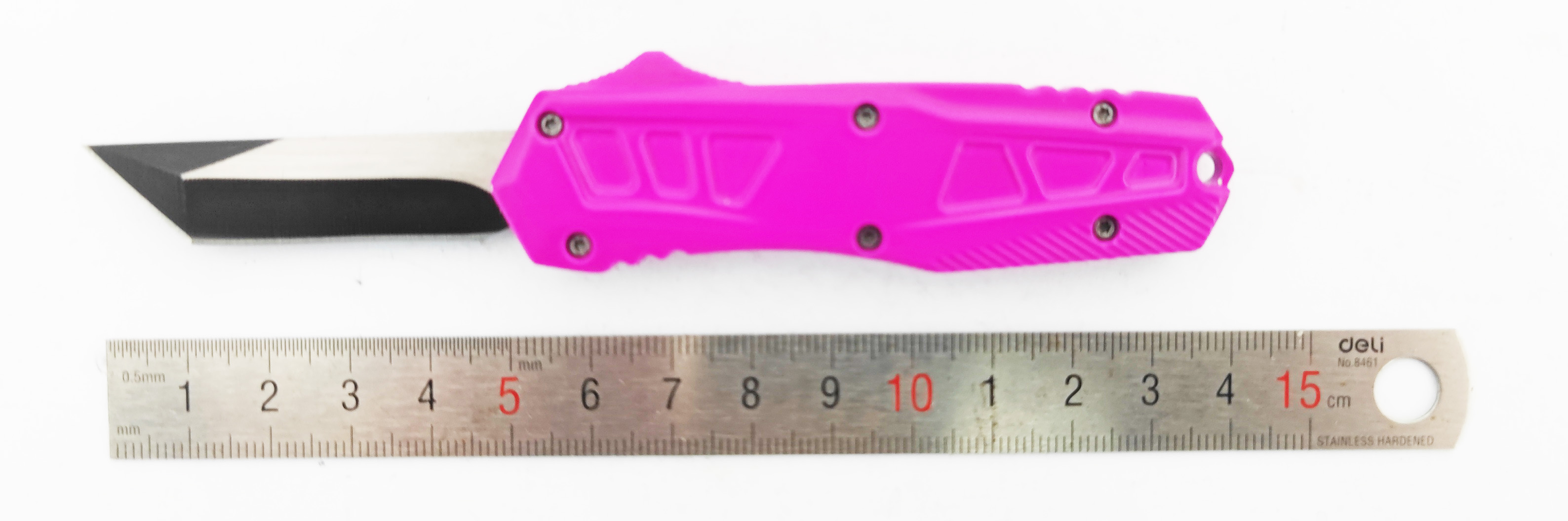 Clip Point Tanto Blade Sided Double Action Sidekick Mini Otf Automatic Sliding Knife