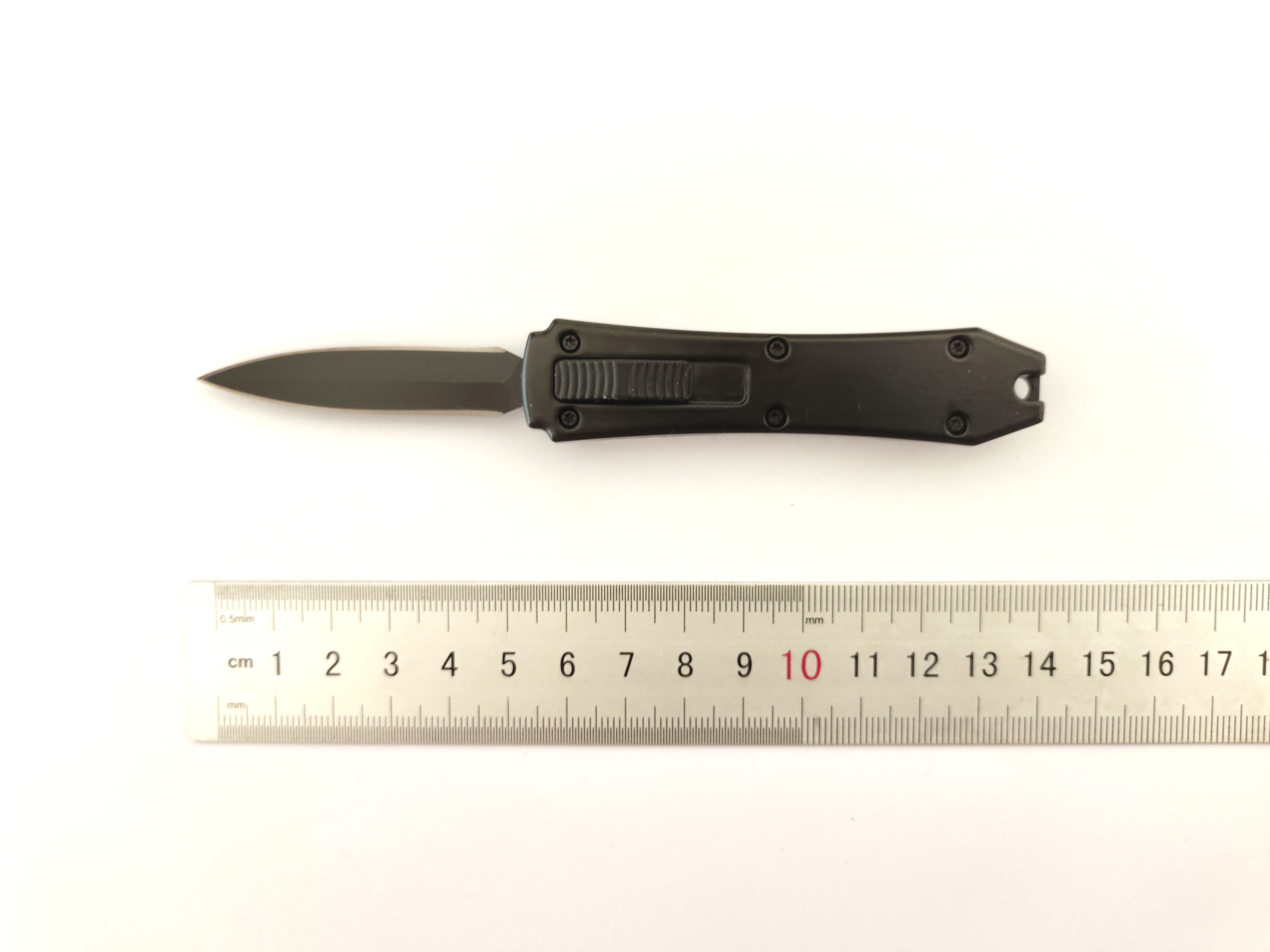 Black Double Blade Dual Edge Mini Automatic Portable EDC Switch Blade Auto Otf Knives