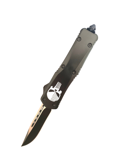 The Pinisher Skull EDC Emergency Wholesale Tactical Out The Front Straight Out Auto Otf Knife