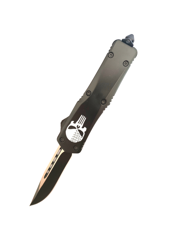 The Pinisher Skull EDC Emergency Wholesale Tactical Out The Front Straight Out Auto Otf Knife