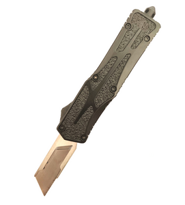 Black Large Rubber Coated Handle Razor Knife Daily Use EDC Replaceblade Auto Utility Knife