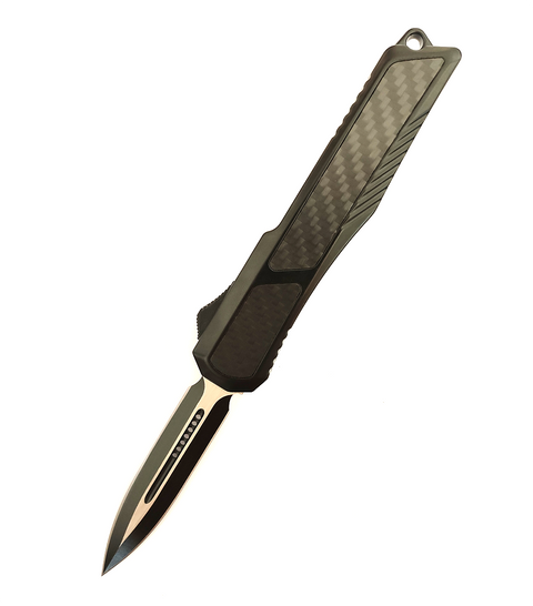 High Quality Steel Aluminum Handle Portable Easy Carry Cutter Knife Straight Out Automatic Knife