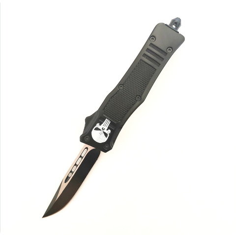 Portable Edc Skull Multifunctional Utility Foldable Automatic Jump Otf Switchblade Knife