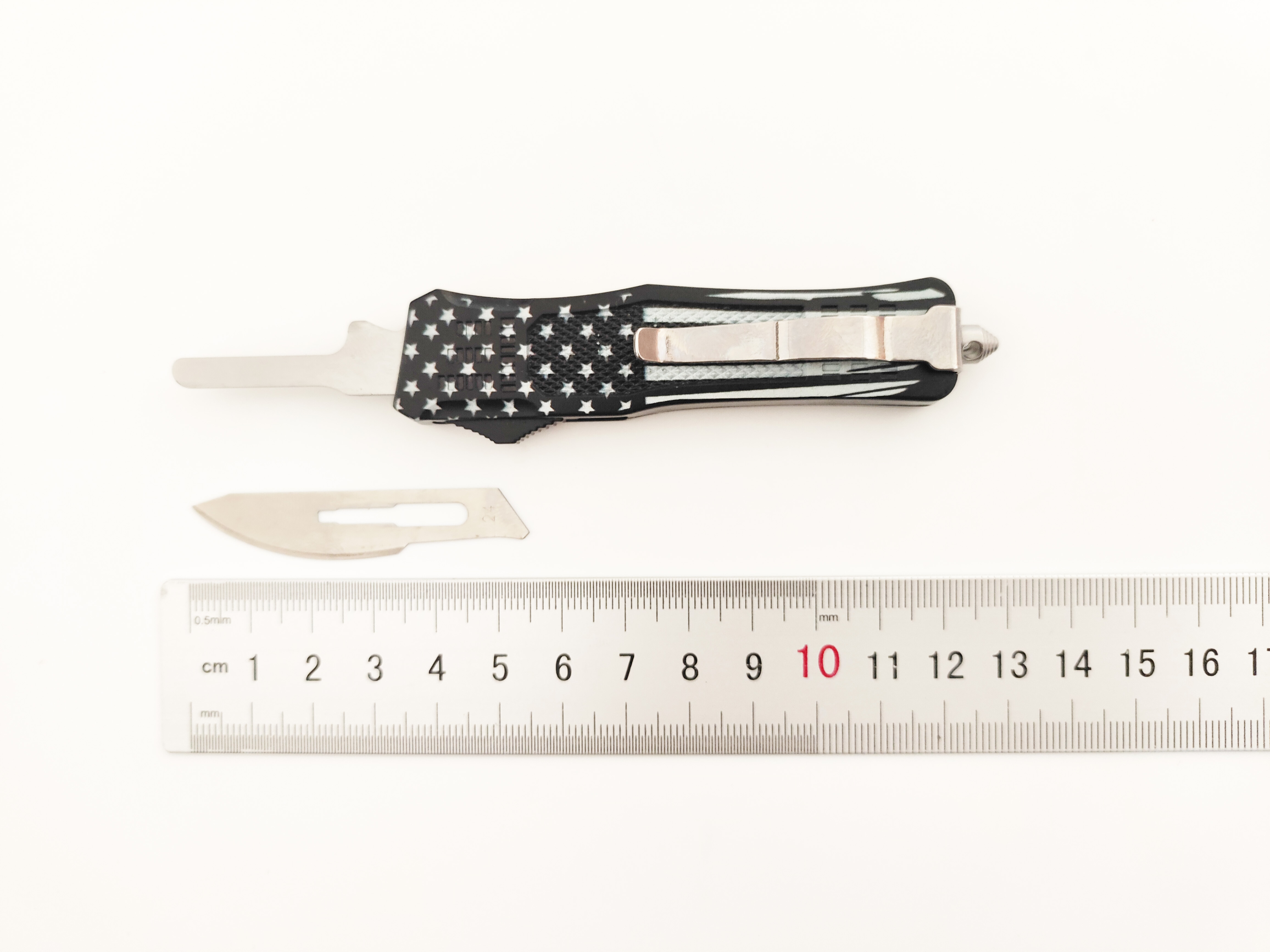 Us American Flag EDC Precision Knife Cutting Tool Utility Craft Replaceable Scalpel Blade Otf Knife