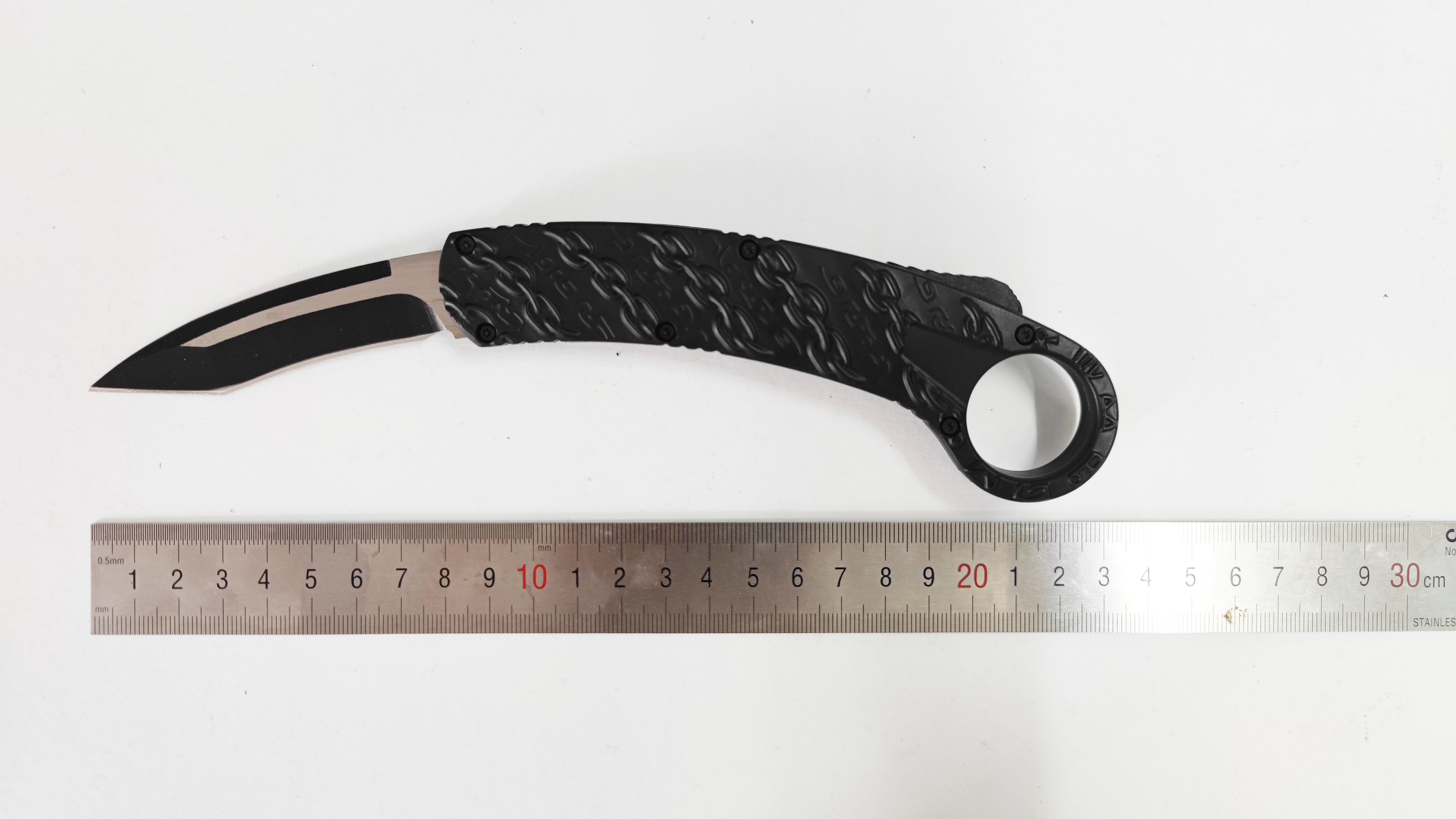 8.5 Inches Chain Auto Otf Karambit Tactical Claw Hunting Automatic Knife Dual Action Knife