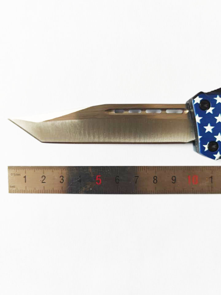 9.4 Inches Hunting Automatic Knife Large Sidekick Handle Otf Double Edge Knife