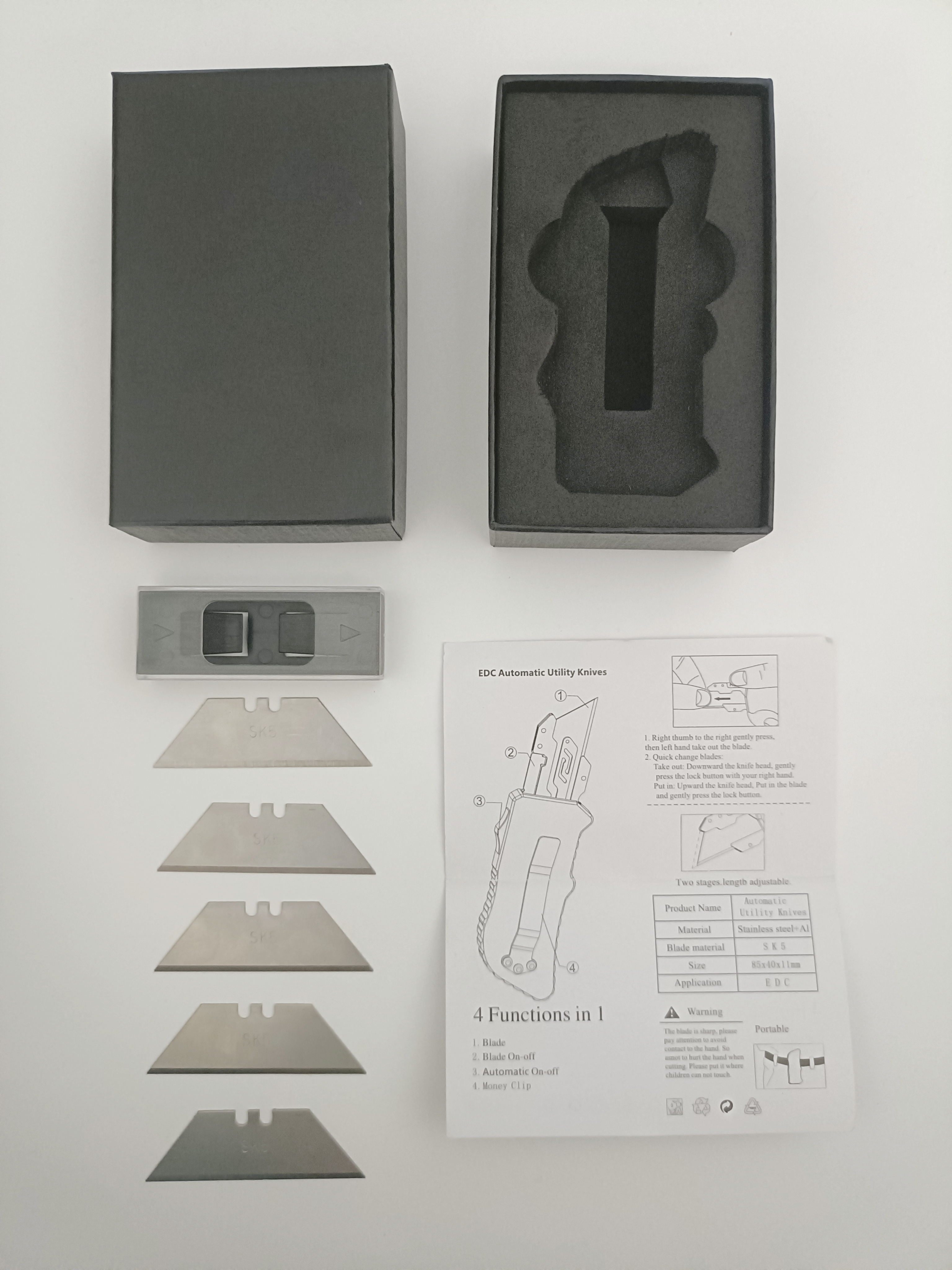 Otf Knife Wholesale Box Cutter Foldable Replaceable Automatic Otf EDC Multifunctional Utility Knife