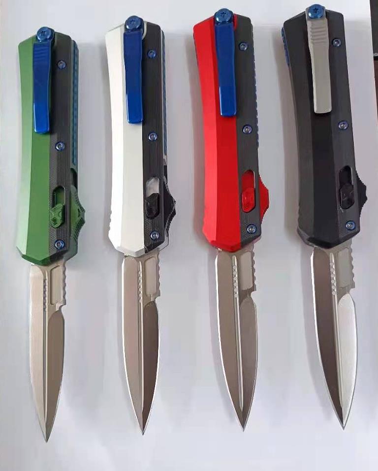 Glykon Large Alloy G10 Handle Auto Otf Folding Pocket Tactical CNC Big Pushbutton Swift Movement Automatic Knife