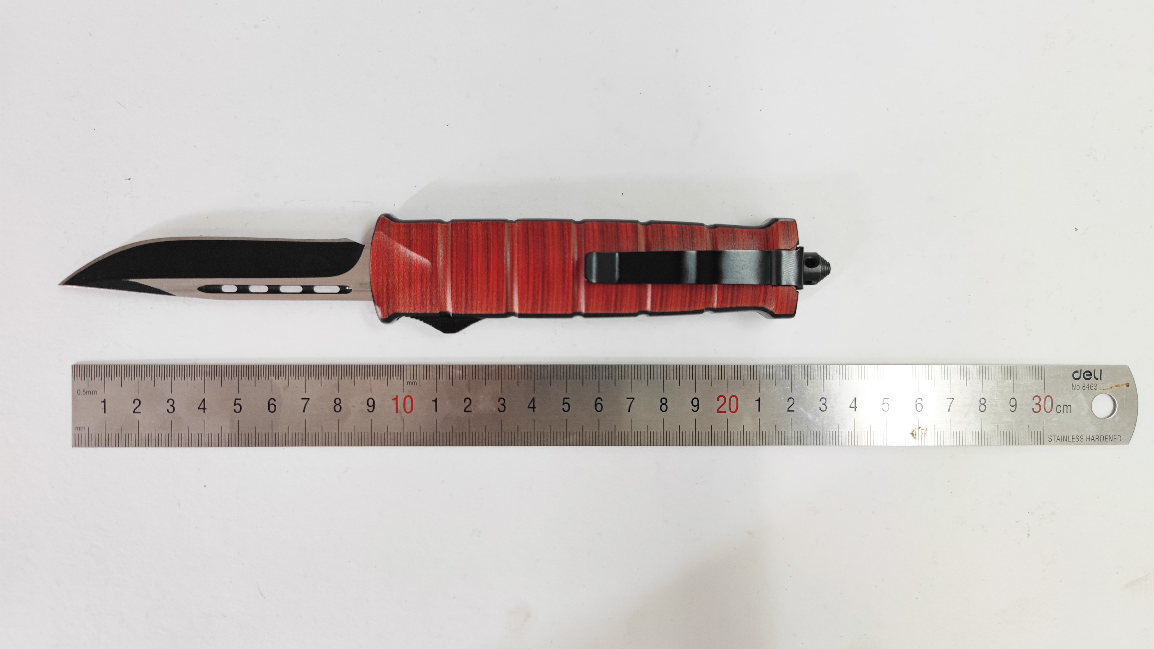 Otf Double Action Knife Wood Automatic Wholesale Out The Front Knives Auto Siding Knife