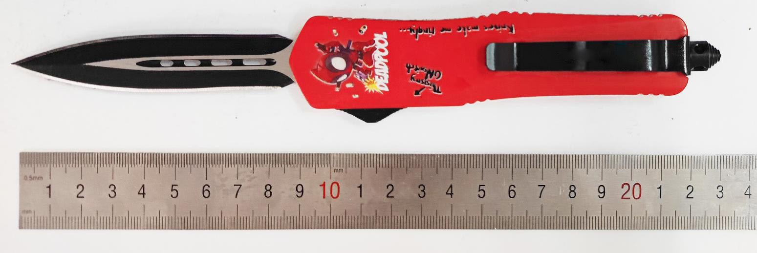 Spear Point Auto Otf Knife D/E Spring Assisted Knife Autos Sliding Switchblades