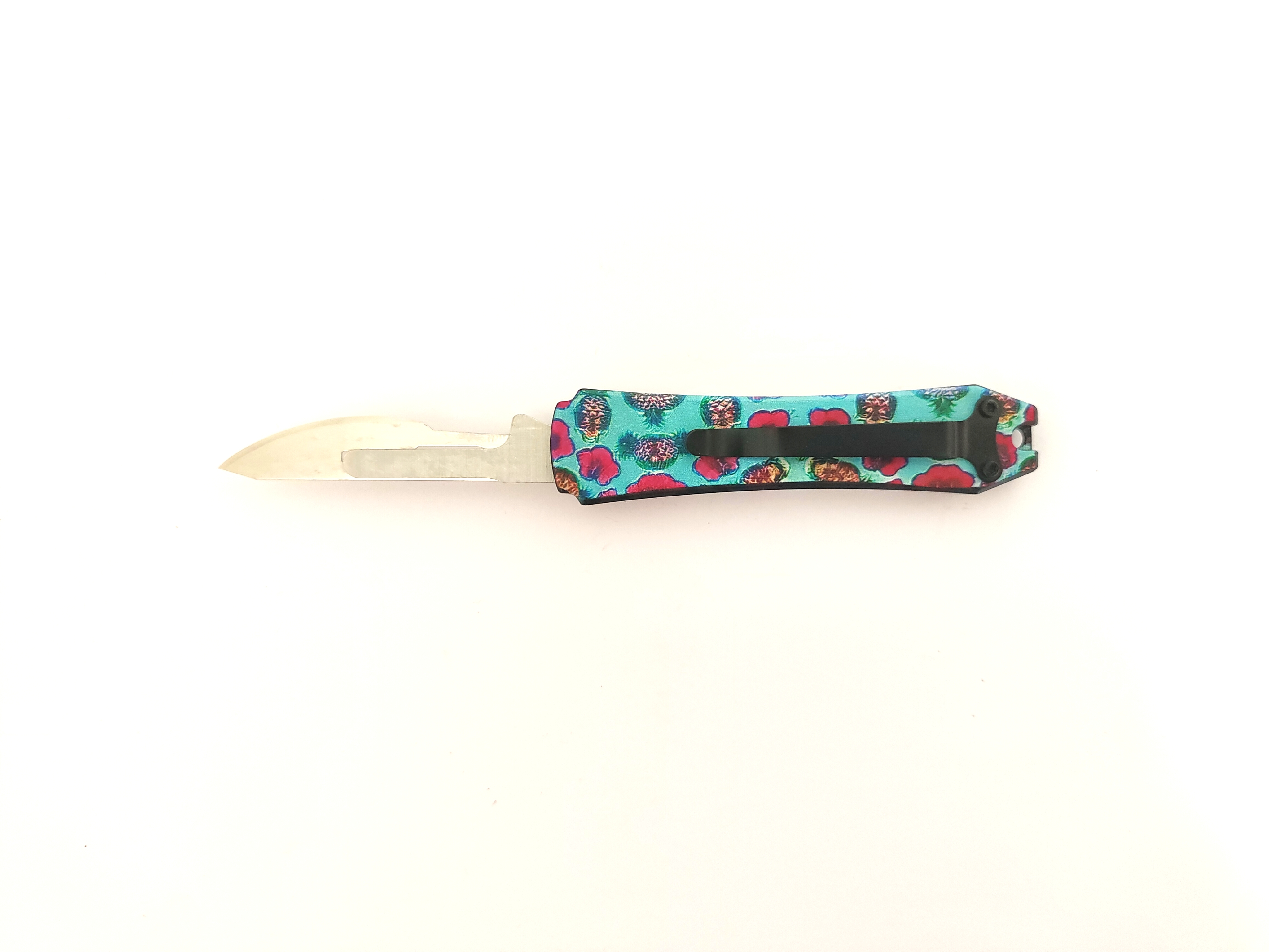Carbon Steel Substitutable Blade Auto Otf Utility Knife with 10 Pieces Replacement Blade 