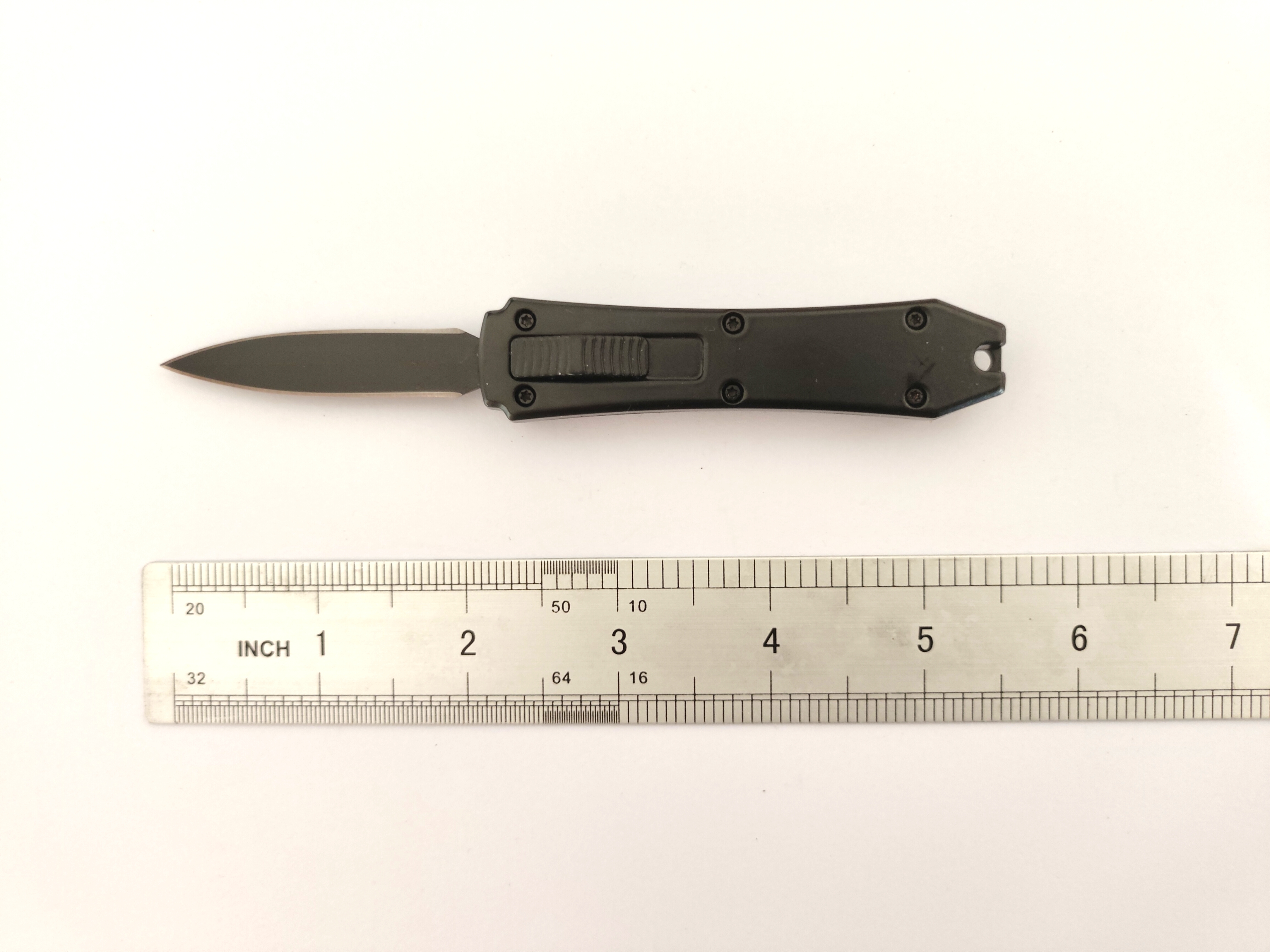 Black Double Blade Dual Edge Mini Automatic Portable EDC Switch Blade Auto Otf Knives