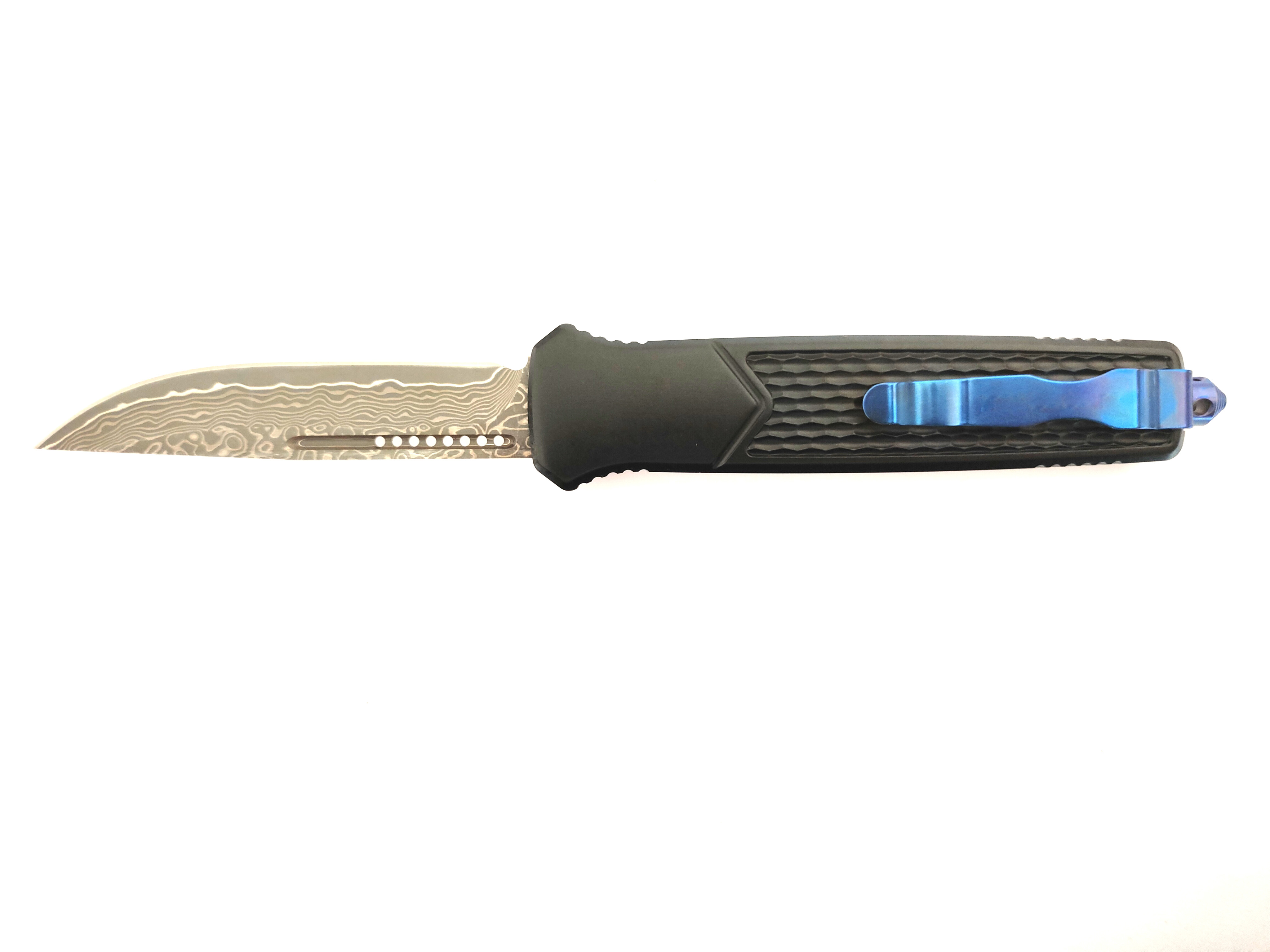 Benchmade Damascus Steel Full CNC Blade Fast Deployment Straight Out Sliding Otf Automatic Knife