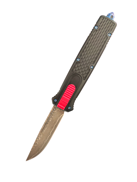 Benchmade Damascus Steel Full CNC Blade Fast Deployment Straight Out Sliding Otf Automatic Knife