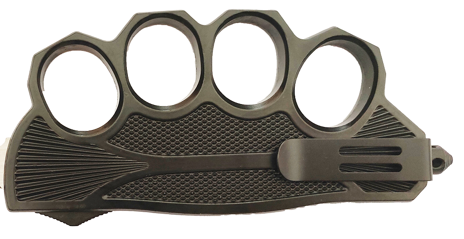 9.5" Biker Head USA Quick-Action Deployment Combat Trench Otf Knife Auto Knuckle Automatic Knife