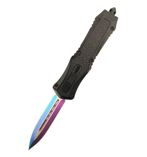 Rainbow Blade Automatic Hunting Double Edge Tactical Pocket Knife Otf Knife Auto Knives