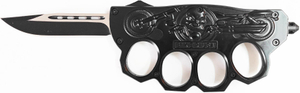 Wholesale Biker Single Blade Drop Point Automatic Hunting Otf Tactical Knuckle Knife