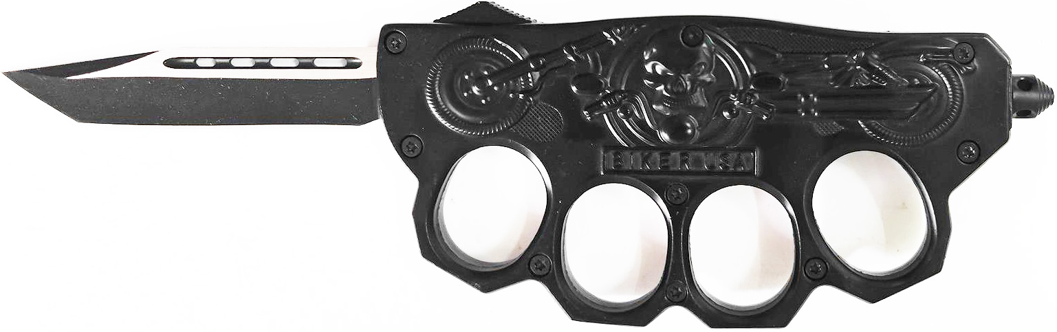 USA Biker Knuckle Custom Otf Tactical Trench Fist Knives Push Daggers Automatic Knife