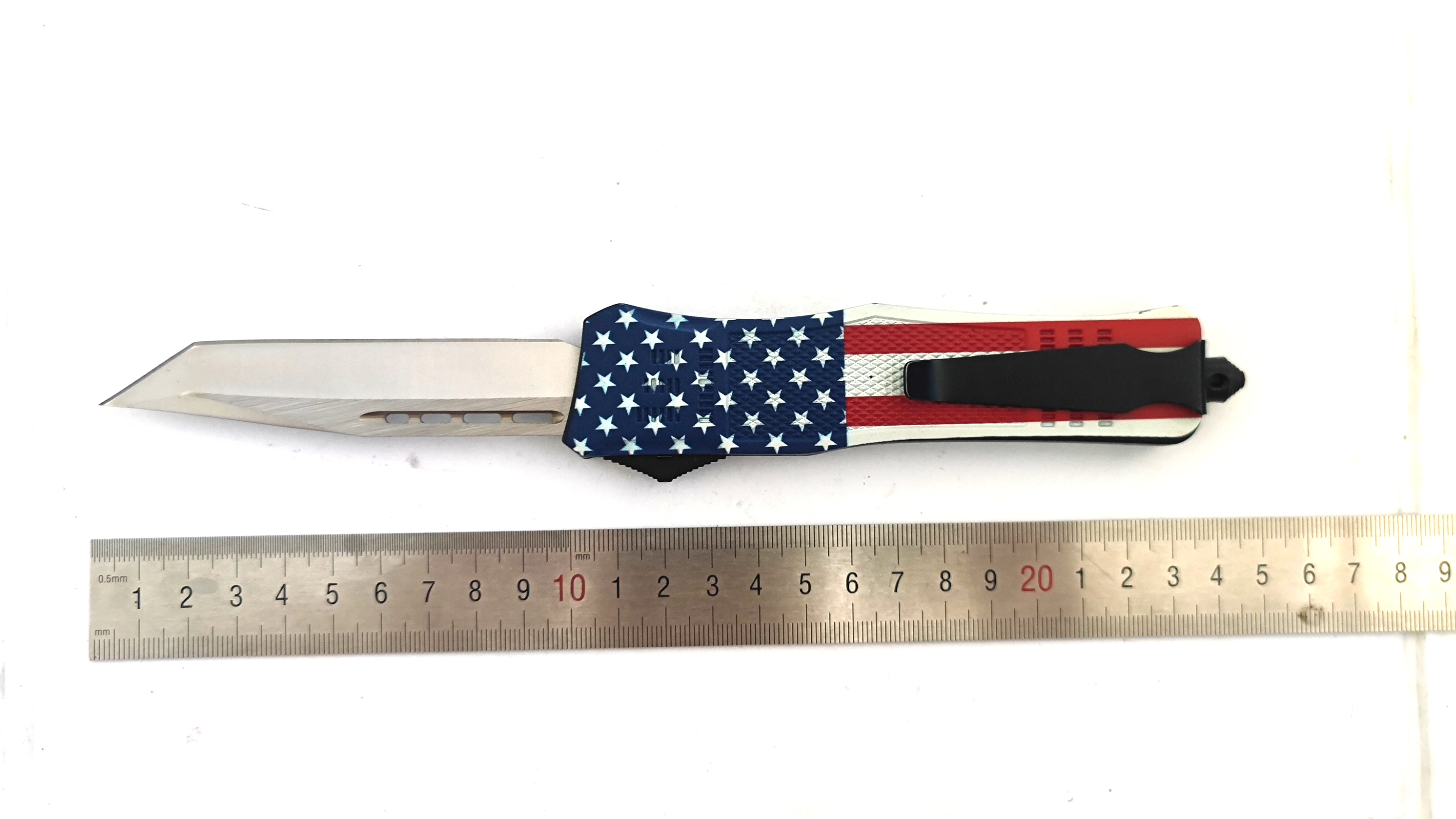 9.4 Inches Hunting Automatic Knife Large Sidekick Handle Otf Double Edge Knife
