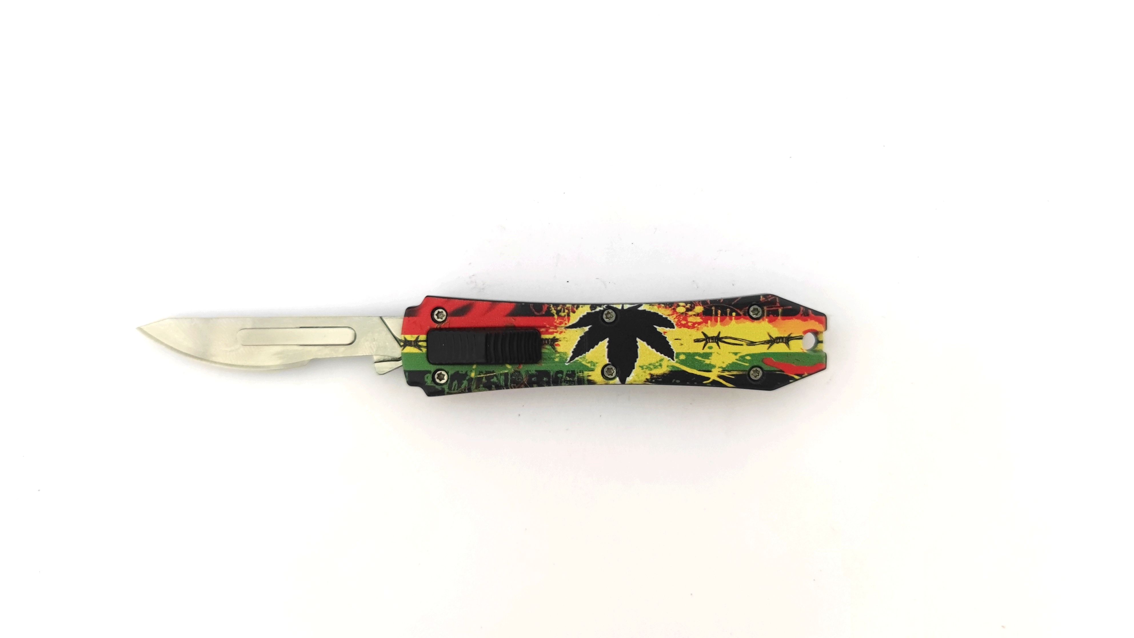 Carbon Steel Surgical Blade Multiple Use Replaceable Otf Automatic Scalpel Knife with Clip