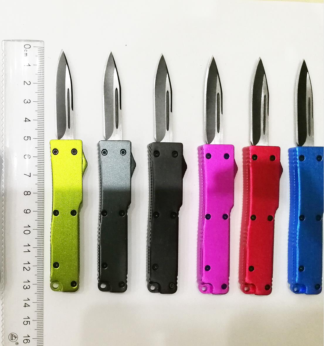 Aluminum Slim Handle Mini Outdoor Portable Auto Self-Defense Otf Knives Automatic Knife
