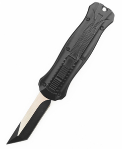 Tanto Blade Sided Pushbutton Knife Straight Forward Out Knife Pocket Folding Automatic Knife