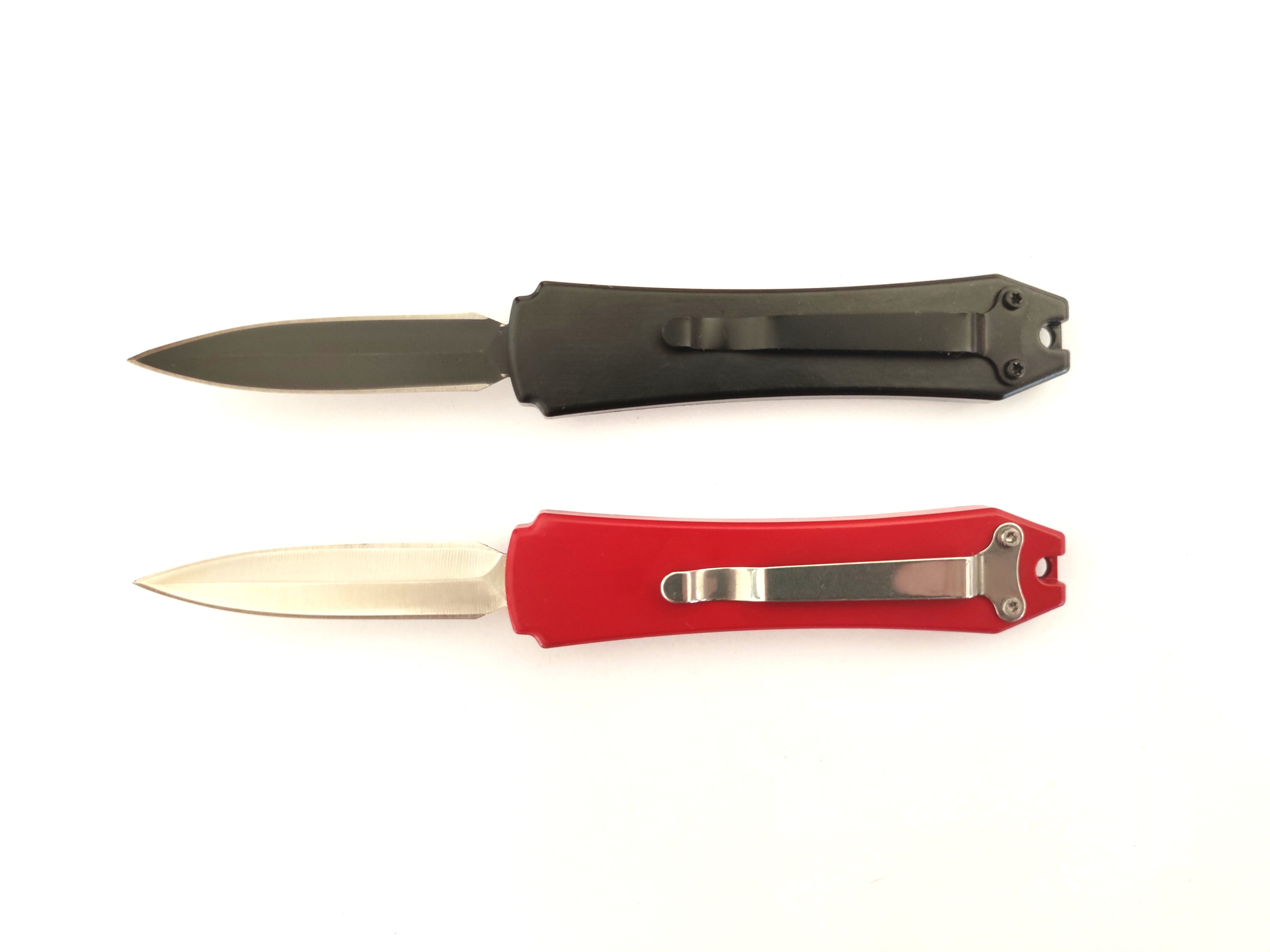 Black Double Blade Dual Edge Mini Automatic Portable EDC Switch Blade Auto Otf Knives