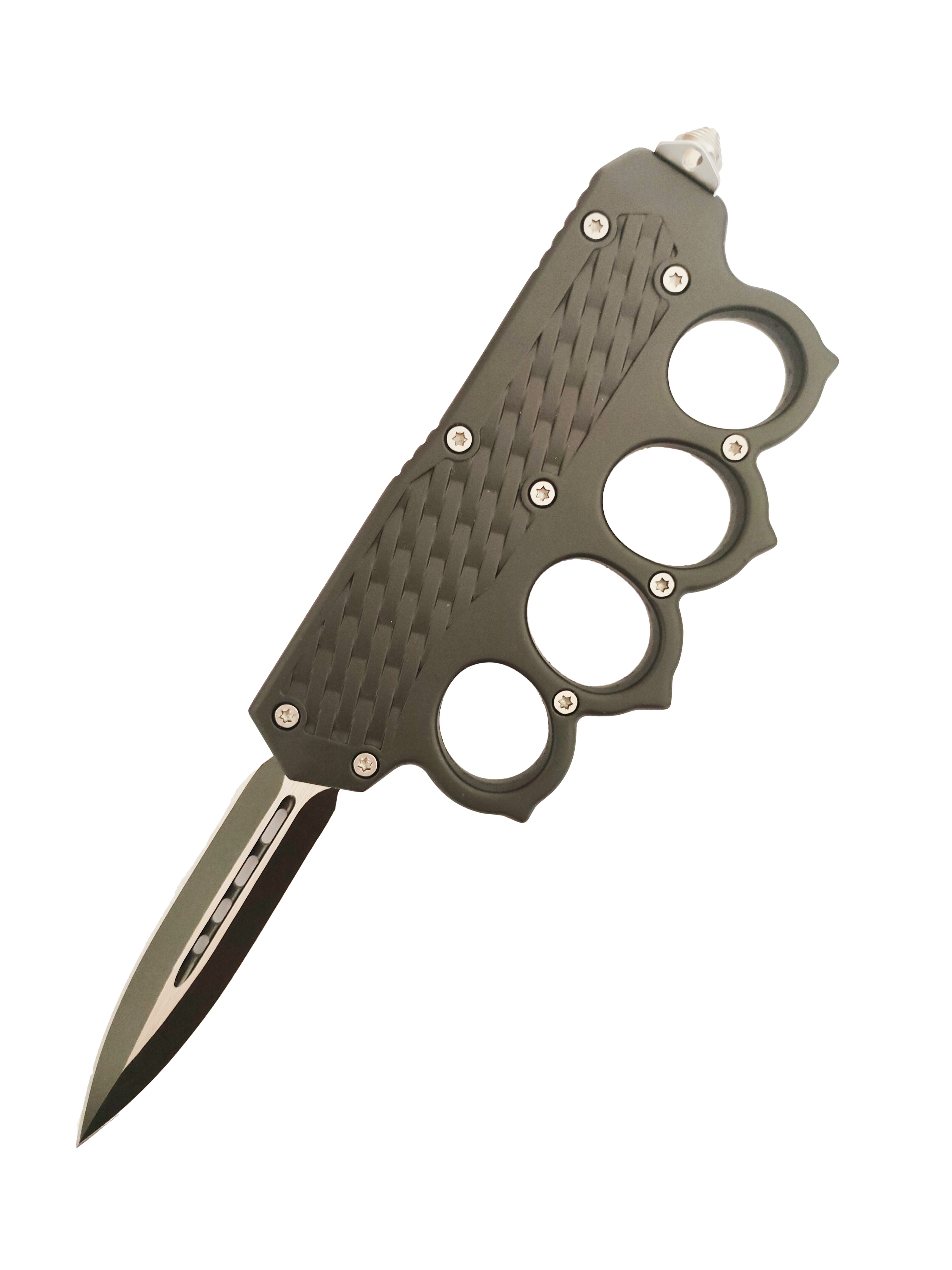 Hot Selling Wholesale Motorcycle Knife Automatic Tactical Kunckle Trench Otf-Auto Sliding Knife
